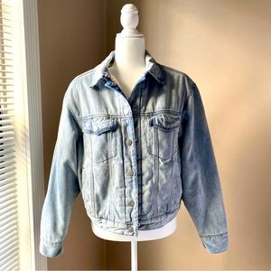 Express sherpa lined denim jacket